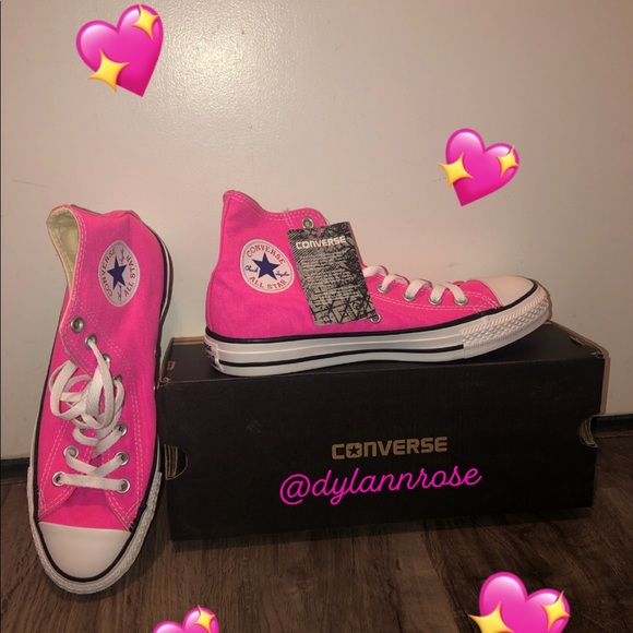 Converse Shoes - ON HOLD! Neon Pink Converse 💓